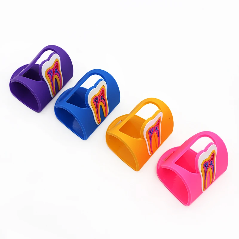 

1pc Dental Teeth Shape Name Card Holder Colorful Cute Dental Rubber Card Storage Holder Teeth Molar Shape Clinic Dentist Gift