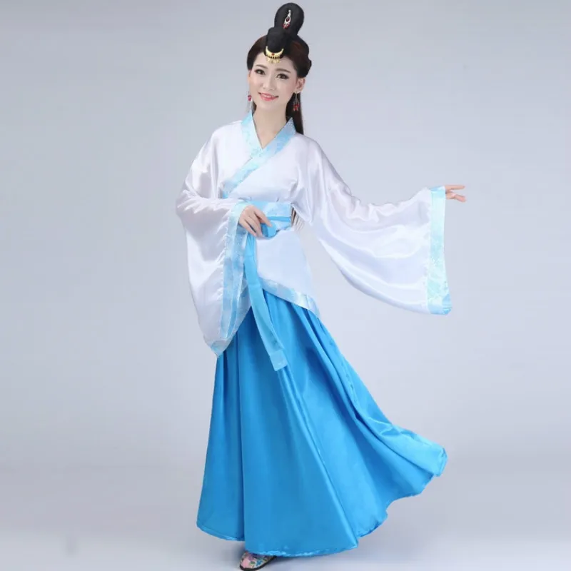 Summer Ancient Chinese Costume Women Clothes Robes Traditional Beautiful Hanfu Dance Costumes Sobretudo Feminino Dress