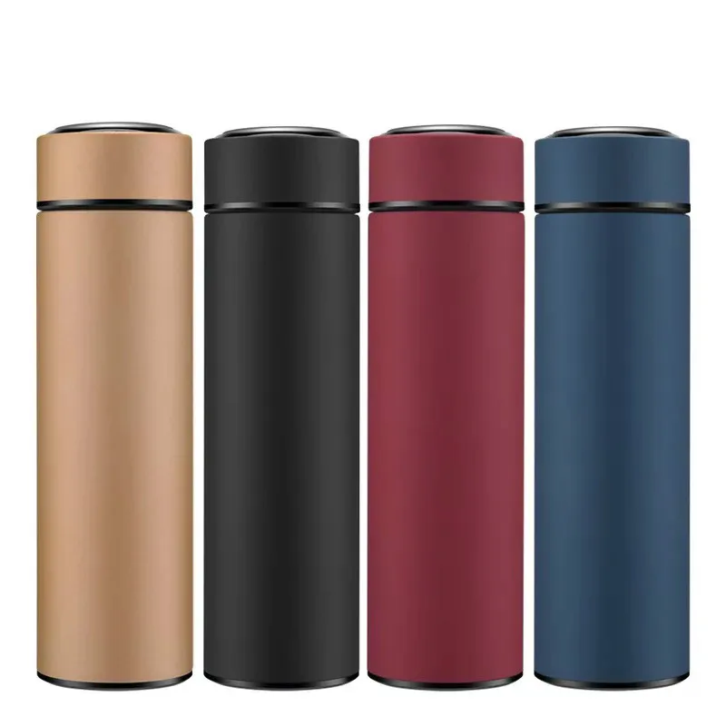 

304 Stainless Steel Thermos Cup High-End Business Gift Cup Male Female Portable Water Bottle Thermos Tea Cup with Tea Drain