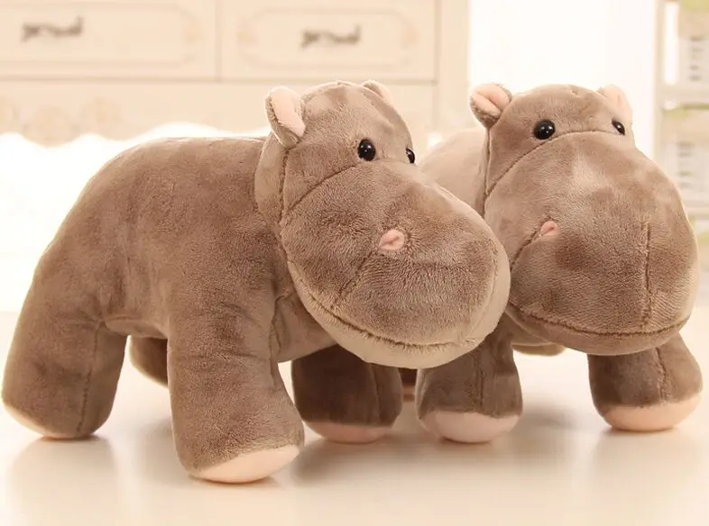 

a pair of small cute plush hippos toy simulation hippos doll gift about 25cm s1949