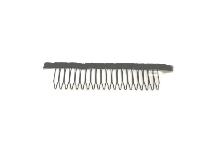 10pcs Long wig comb with 20 teeth Black wire clips hair full lace wig combs snap cap hairpiece accessories styling tools
