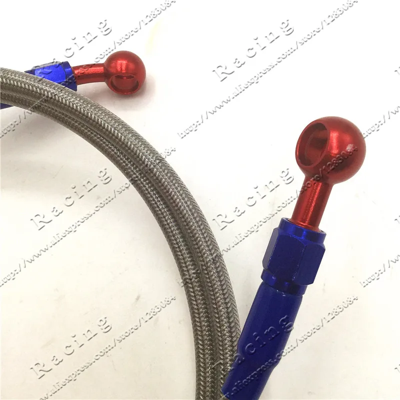 700MM 1M1 1200mm 1M3 1M5 1M8 2000MM 2M Motorcycle M10 Hydraulic Reinforced Brake Clutch Oil Hose Line Pipe Fit ATV Dirt Pit Bike