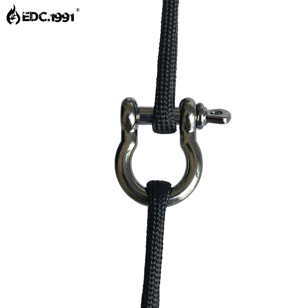 EDC.1991 Paracord Survival Bracelet Anchor 10 PCS O U Shape Anchor Shackle Outdoor tool Rope Paracord Bracelet Buckle Gun black