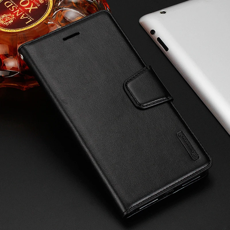 

10pcs Hanman Mill Sheepskin Leather Case For Samsung S9 S10 5G Plus S10e Flip Book Card Holder Stand Wallet Cases with Card Slot