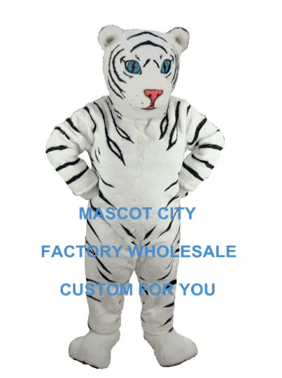 

Plush Mascot White Tiger Cub Mascot Costume Adult Cartoon Character Party Carnival Theme Mascotte Outfit Fit Fancy Dress SW916