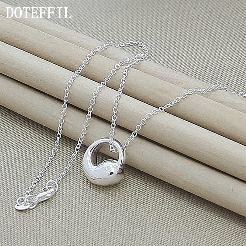 DOTEFFIL-collar con colgante de gota de agua para mujer, de Plata de Ley 925, cadena de 18 pulgadas para mujer, joyería de moda para fiesta de