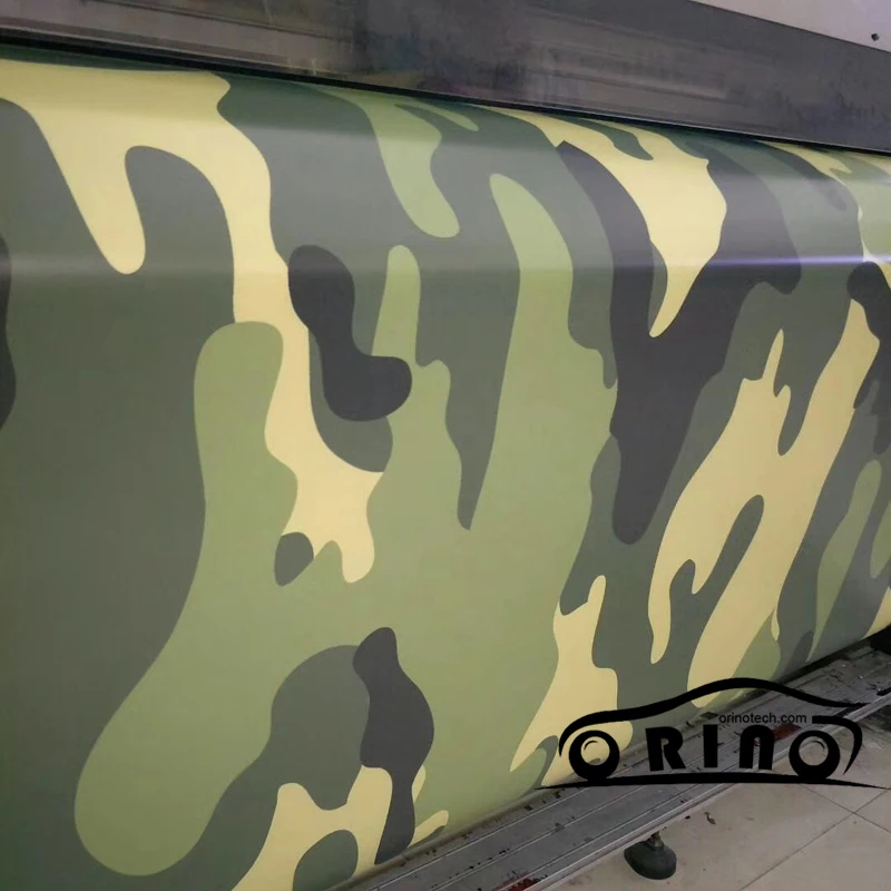 Camouflage Vinyl PVC Car Sticker Wrap Film Army Military Green Camo Decal Foil For Auto Motorcycle Wrapping with Air bubble free