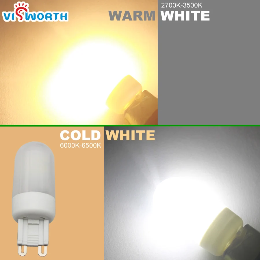 G9 LED Light SMD3014 3W LED Bulb SMD2835 5W 7W SMD5730 9W 12W 15W LED Lamp Crystal Corn Bulb 360 Degree Home Decoration Lighting