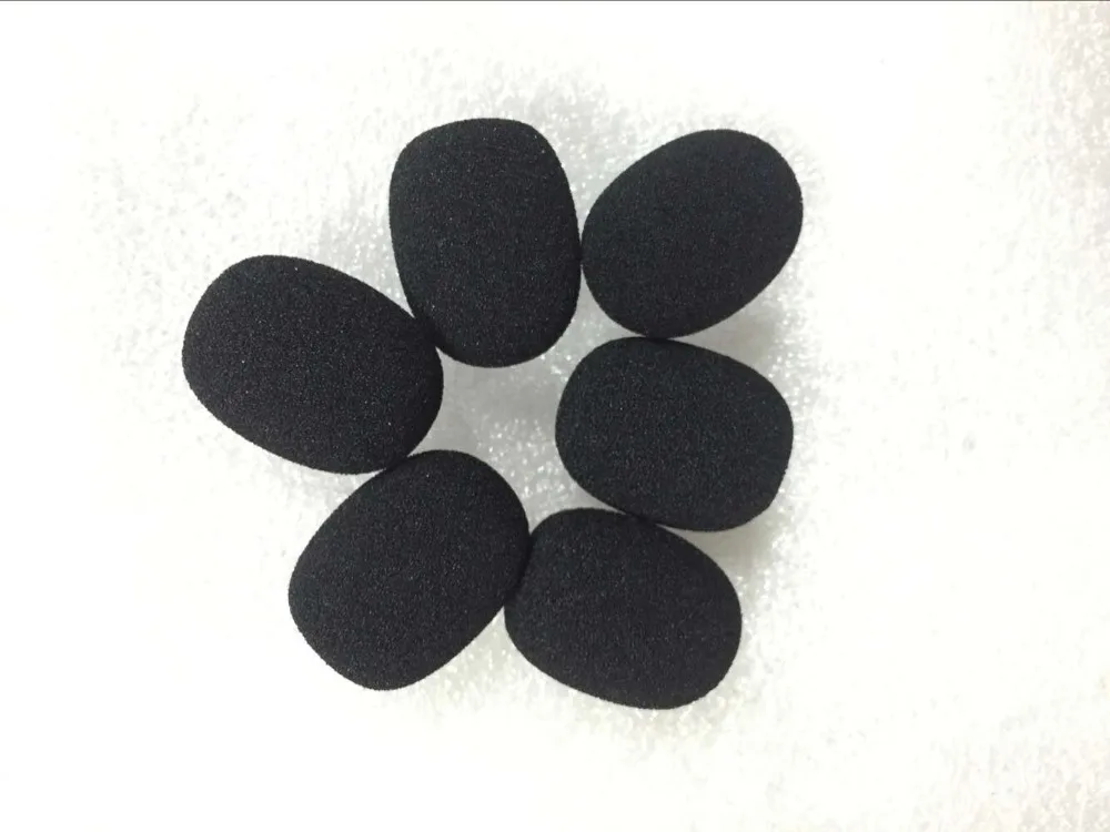 Linhuipad-cubiertas de espuma para micrófono, accesorio para parabrisas con agujero de 6mm, 30mm de longitud interior, 10 unids/lote, envío gratis por correo