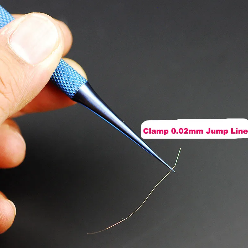 Precision Electronics Titanium Alloy Tweezers Professional Repair Fingerprint Jumper Wire Phone Motherboard Antimagnetic Forceps