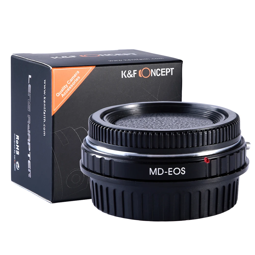 K&F Concept Pro Lens Mount Adapter for Minolta MD MC Lens to Canon for EOS Adapter Focus Infinity