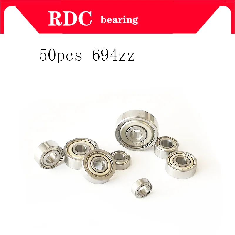 

50pcs/Lot 694ZZ 694 ZZ 4x11x4mm Mini Ball Bearing Miniature Bearing Deep Groove Ball Bearing Brand New