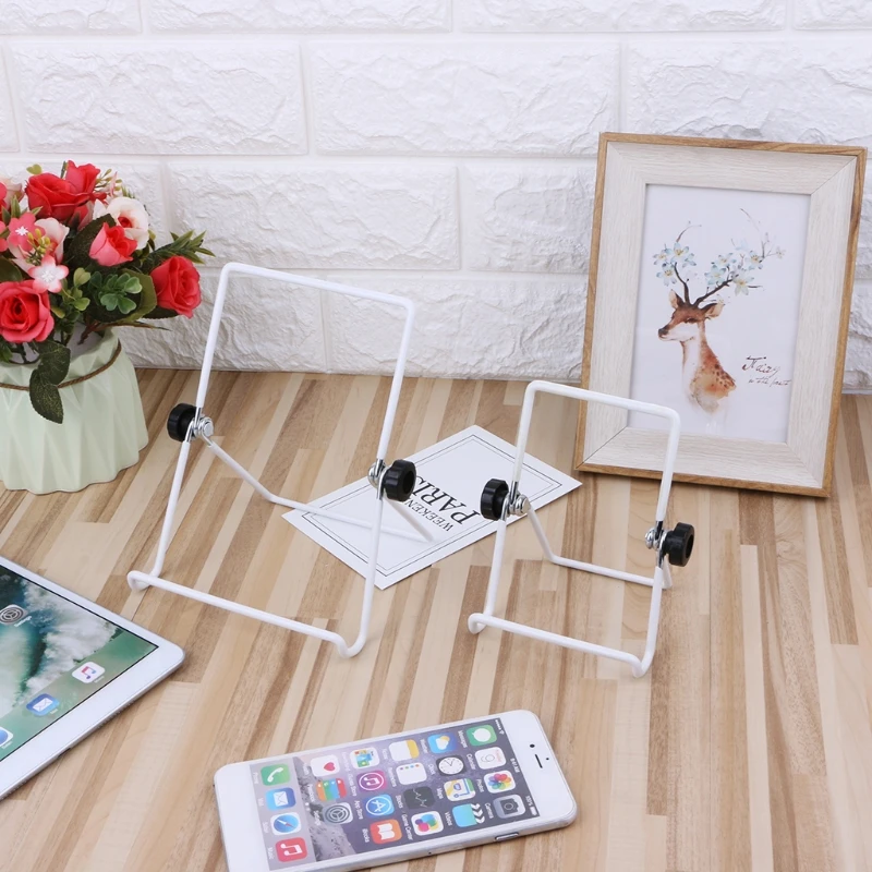 

Universal Holder 360 degree Adjustable Foldable Metal Wire Stand Mount For iPad Tablet Portable Metal Wired Stand Cradle qiang