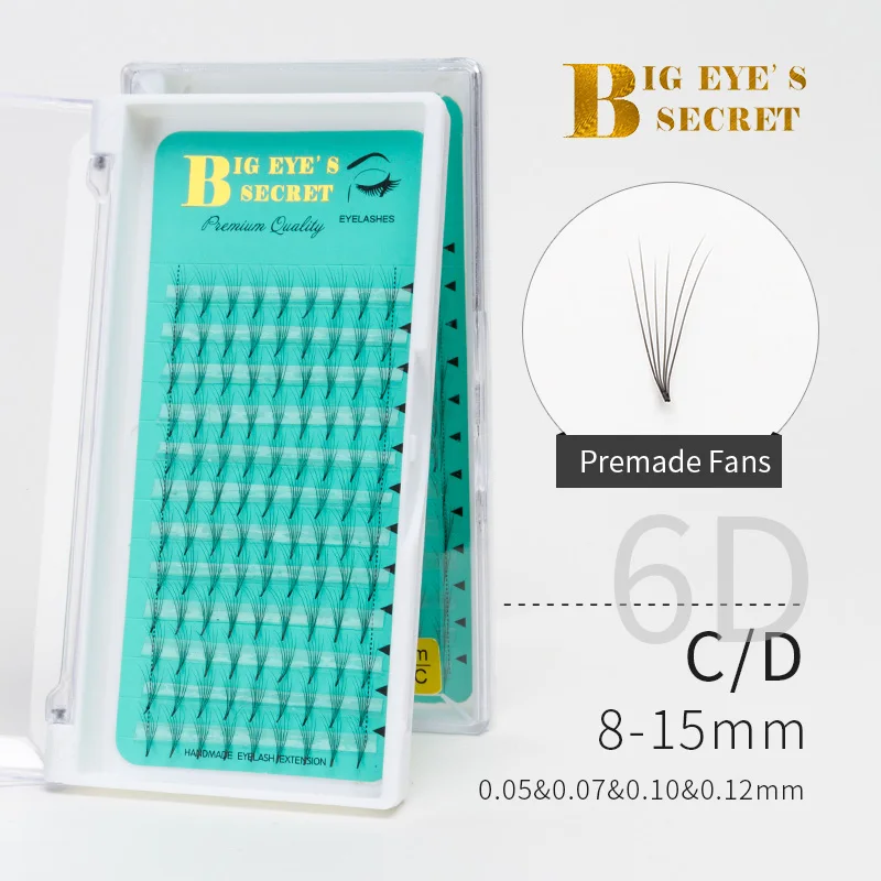 

Wholesale 6D Russian Volume Eyelash Extensions C&D Premade Fans Individual Lashes Pre Fan Semi Permanent Eyelash Extension