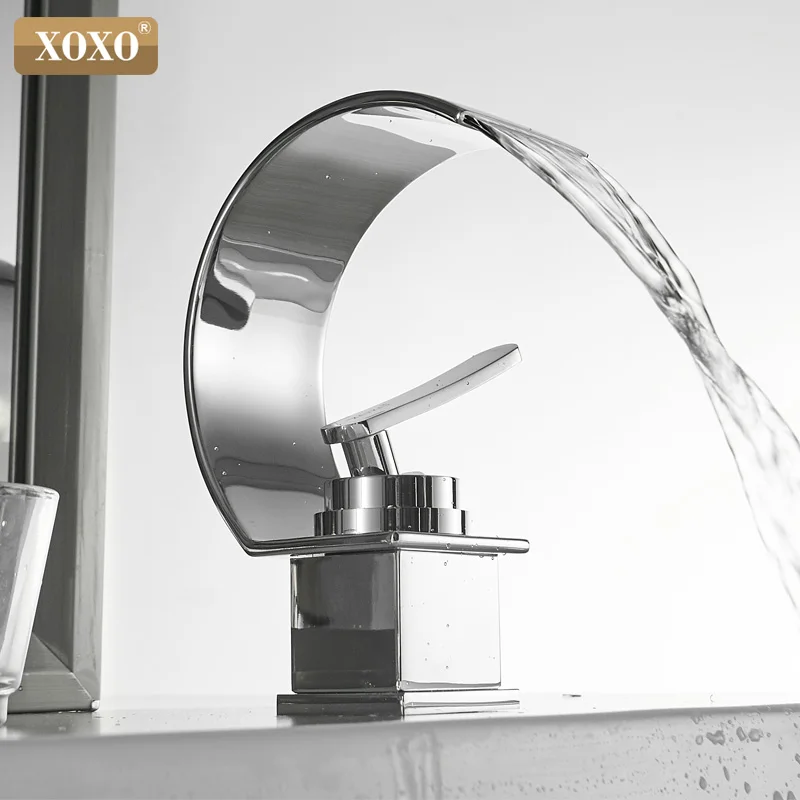 XOXO Basin Faucet Cold and Hot Water  Waterfall Bathroom Faucet Single handle Basin Mixer Tap Deck Mount Torneira 21025