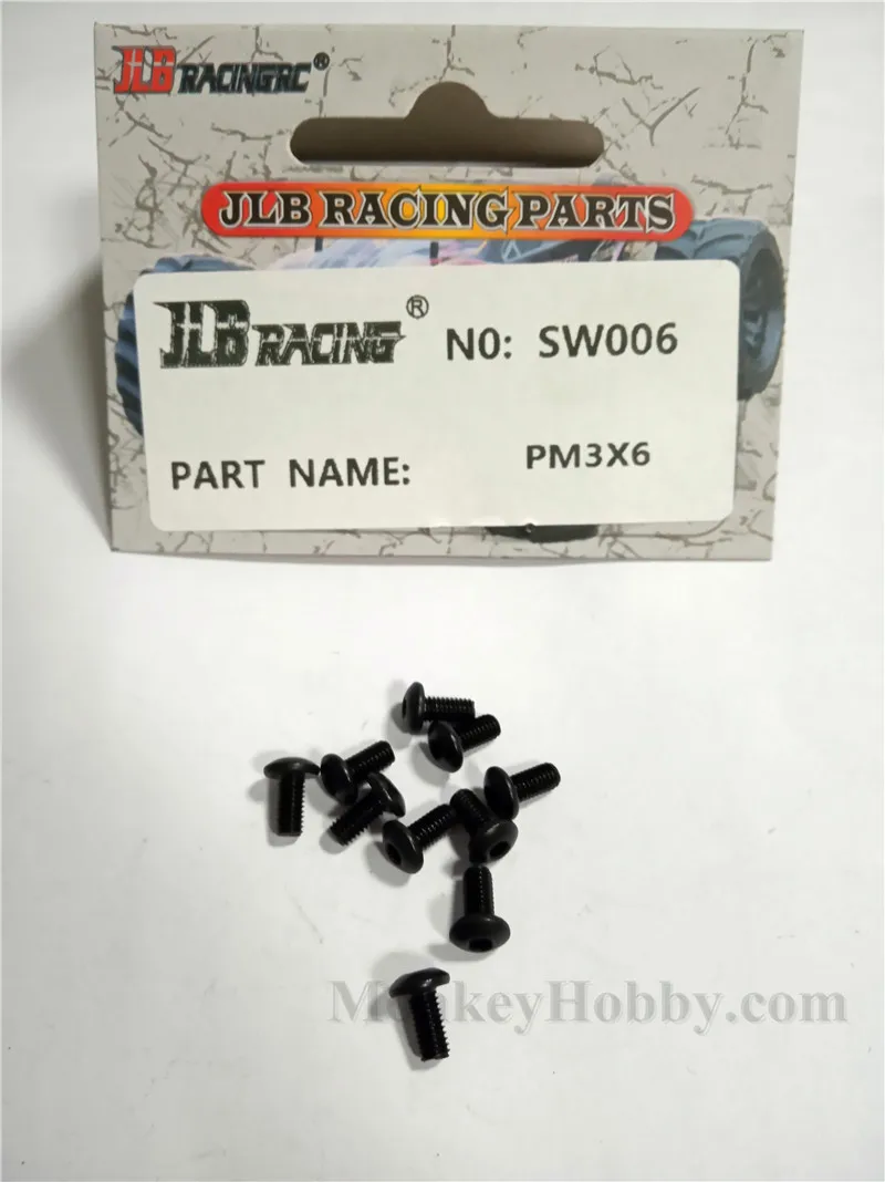 JLB SW006 PM3X6mm 10pcs Screw CHEETAH 11101 21101 1/10 RC Car Parts