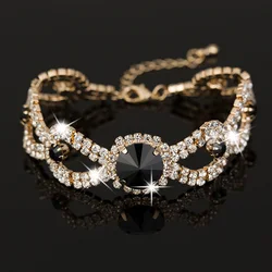 Women New Brand Designer Hot Sell Fashion Charm Jewelry Women Wedding Austrian Crystal Bracelet For Wedding B009