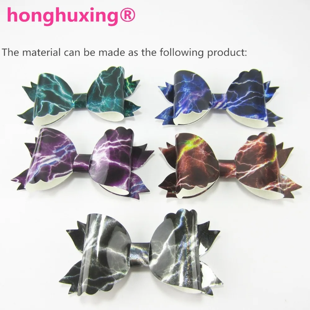 30x134cm Roll Lightning Textured Pattern Mirror Faux Synthetic Leather Fabric For Handbag Sewing Bows Earring  BH414