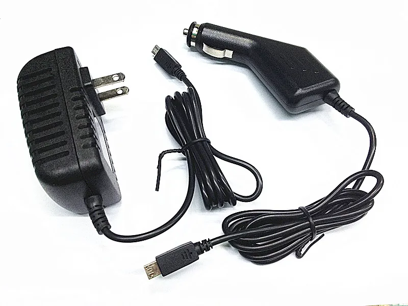 2A Car Charger + AC/DC Wall Power Adapter For Toshiba Excite GO AT7-C8 Tablet PC