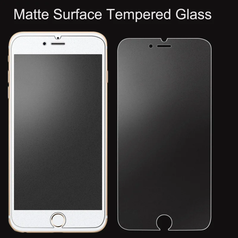 Anti-Fingerprint 9H Tempered Glass Film for iphone 6 6s plus matte tempered glass screen protector  5 5s se