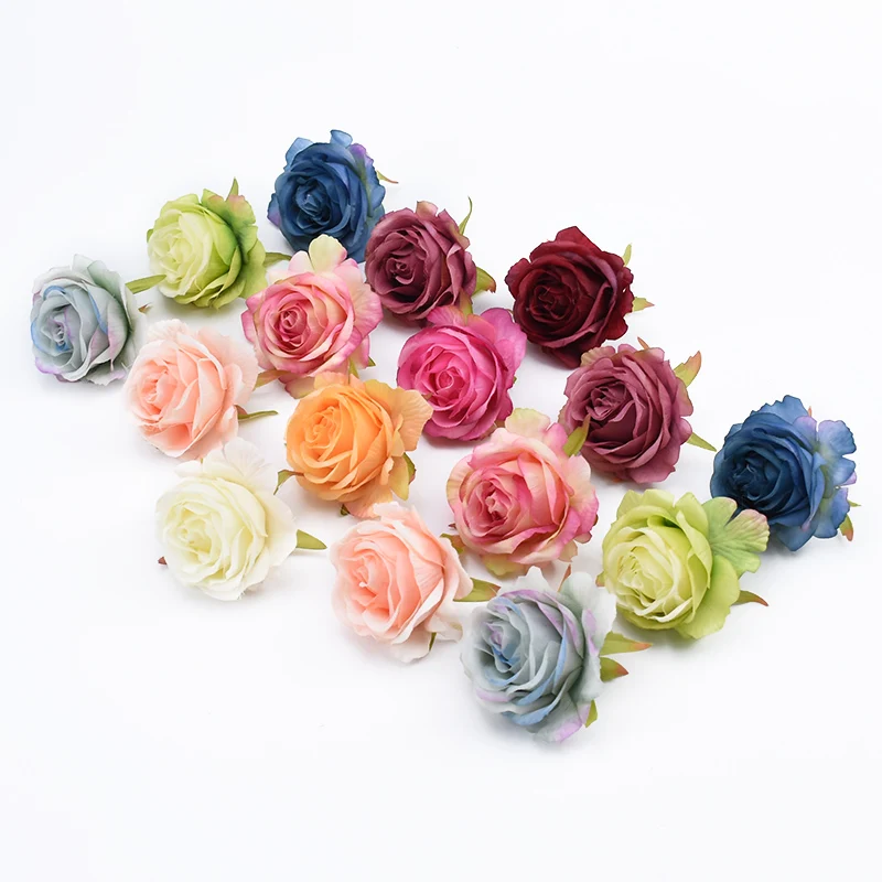 

10 Pieces Christmas Home Decor Garlands Party Wedding Bridal Accessories Clearance Diy Silk Roses Flower Wall Artificial Flowers