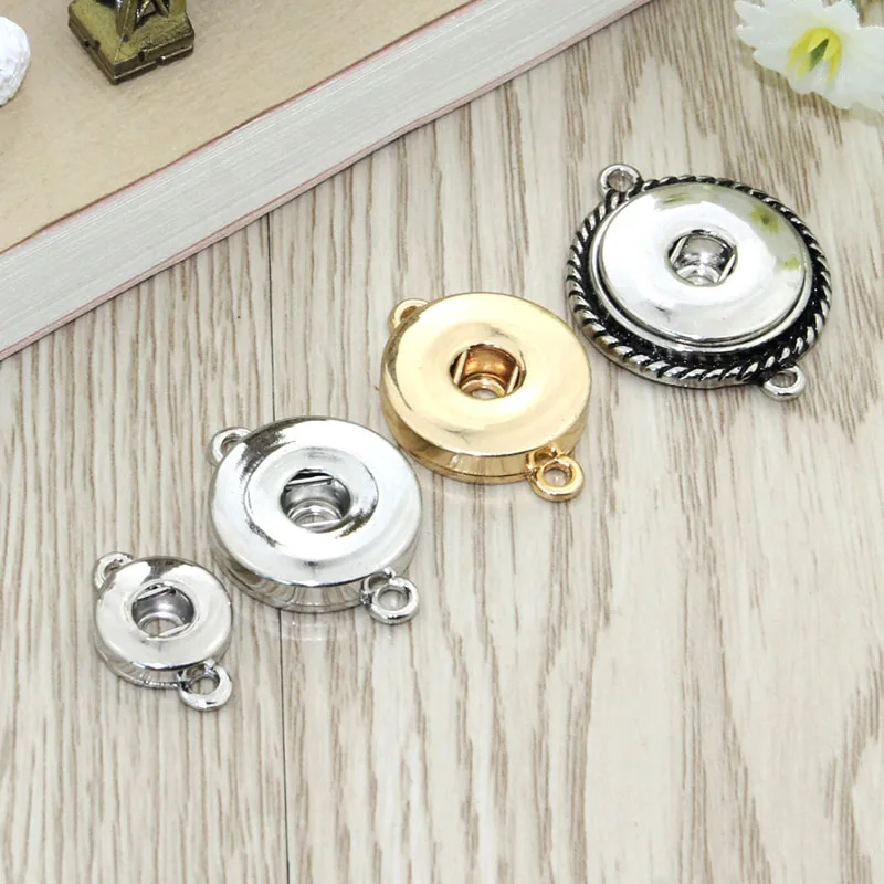 2017 Snap Button Clasps & Hooks Metal Cabochon Newest Connect Buckle Necklace Accessories Pendant 0322