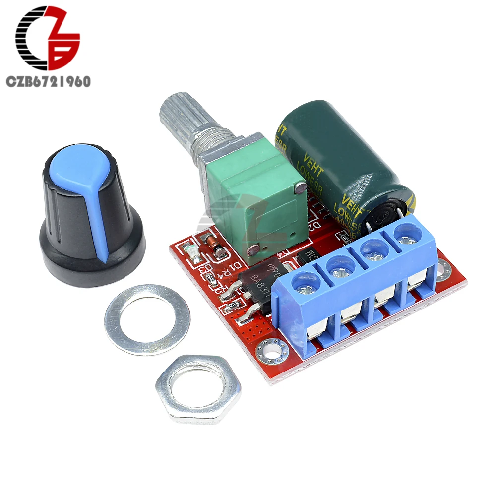 Mini 5A 90W Voltage Regulator PWM 12V DC Motor Speed Controller Regulator Module DC-DC 4.5V-35V Power Controller