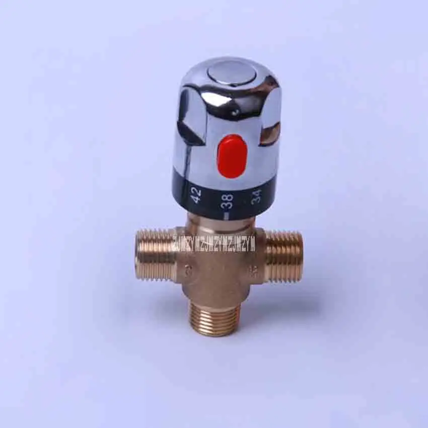 50 ชิ้น/ล็อต 4 "ผสมThermostaticวาล์วติดตั้งฝักบัวอาบน้ำพลังงานแสงอาทิตย์ทองแดงThermostaticก๊อกน้ำวาล์วท่อวาล์ว 0-50 องศาขายร้อน