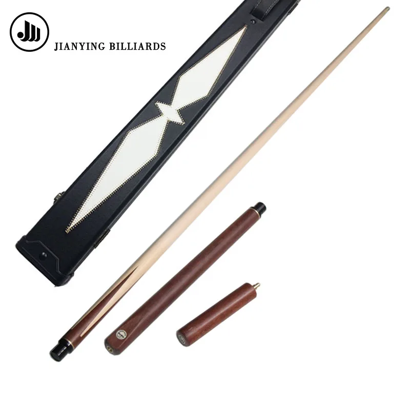 2019 Jianying No Paint Maple Shaft 3/4 Snooker Cue Stick 9.7mm with Snooker Cue Case Set China