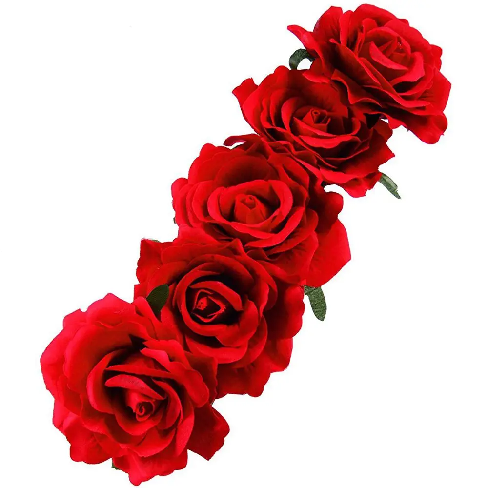 Fashion Bohemia Bride Women Flower Crown Hair Band Wedding Floral Headband Garland Princess Wreath Tiara Girls Hair Accessories
