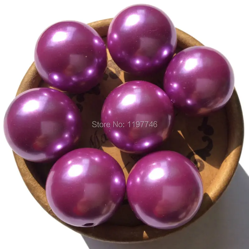 Pearl Beads for jewelry making Purple Imitation Pearls Round Bead for DIY Bracelet Jewelry Making A12 10mm acrylic pearl bead