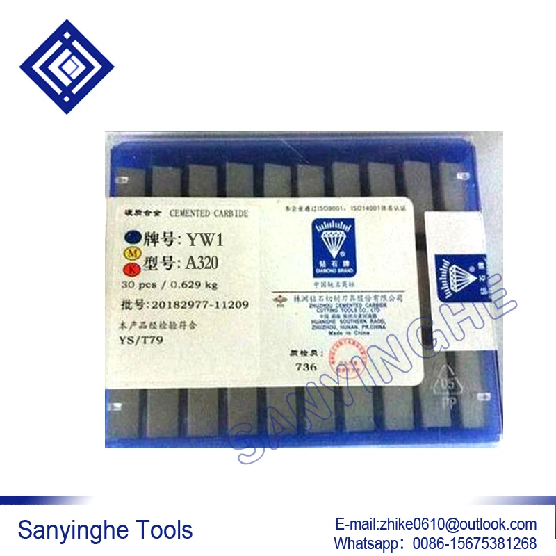 YW1 A320 sanyinghe cemented carbide cutting end 30pcs/lots Welding head face external cutter inserts Processing stainless steel