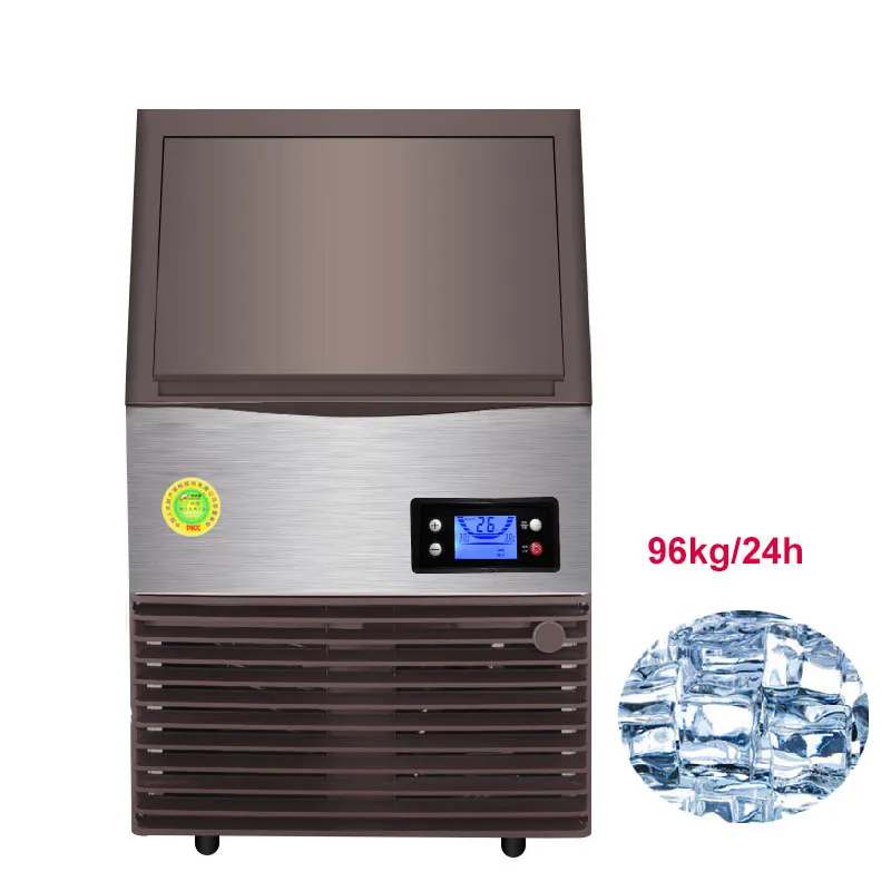BEIJAMEI Commercial Ice Maker เครื่อง 96 กก./24 h ความจุสูง 220 V สแควร์ Ice Cube ทำฟองชา Catering
