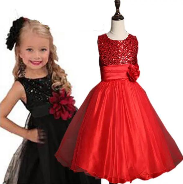 CQ-144 Summer dress for kids 2016 wedding dress for girls bride child costume childrens clothes girls party dress evening dress