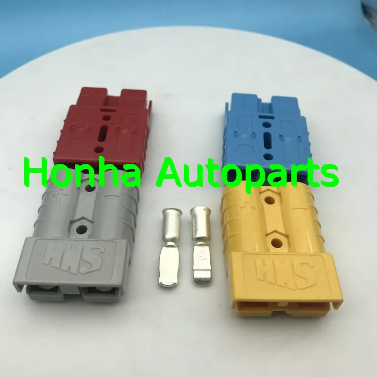 10/20/30 pcs/lot 600V 50A SB50 SMH Supply Forklift Battery Charging Plug Grey red yellow blue color Connector with 8AWG terminal