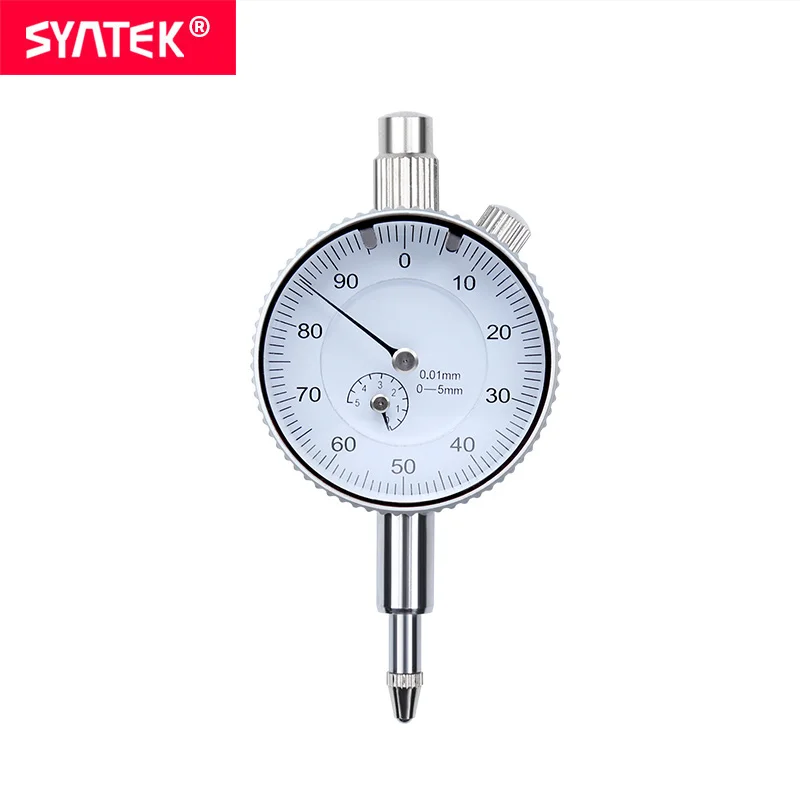 Syntek 5mm 10mm 30mm 50mm Industry Quality Dial Indicator Measuring Tool Metric Dial Test Indicator 0.01mm Dial Gauge CE SGS