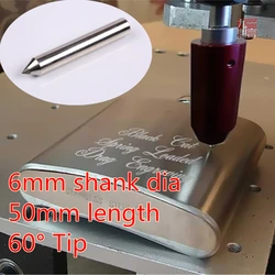 2pcs/lot 6mm dia 60 degree diamond drag engraving bits steel chrome titanium diamond engraving tool