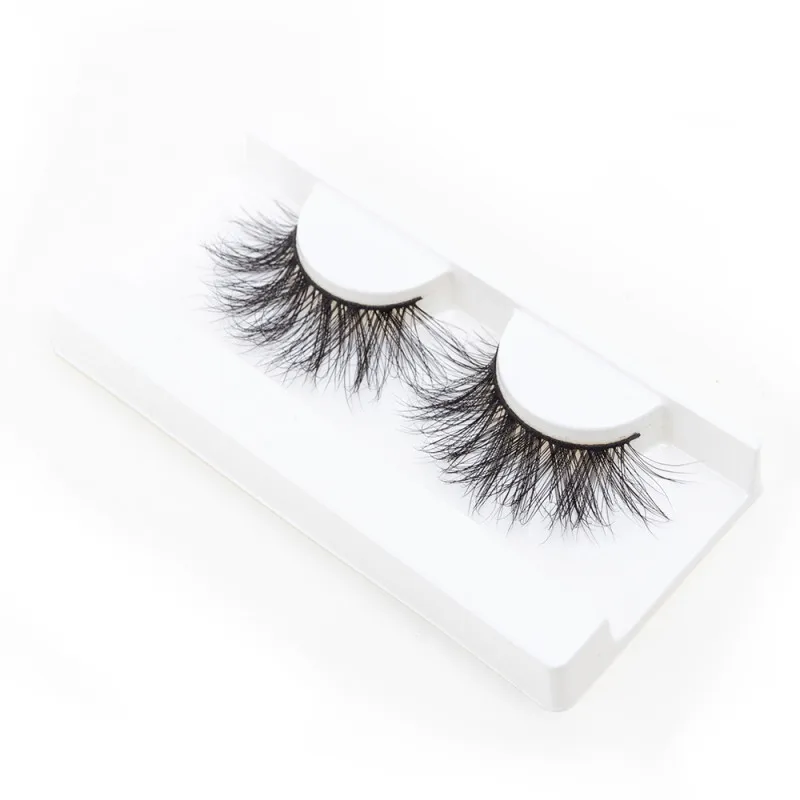 3D Mink Lashes 25มม.แถบขนตาปลอมธรรมชาติยาวนุ่มแต่ละต่อขนตาแต่งหน้าความงาม Gratis Ongkir