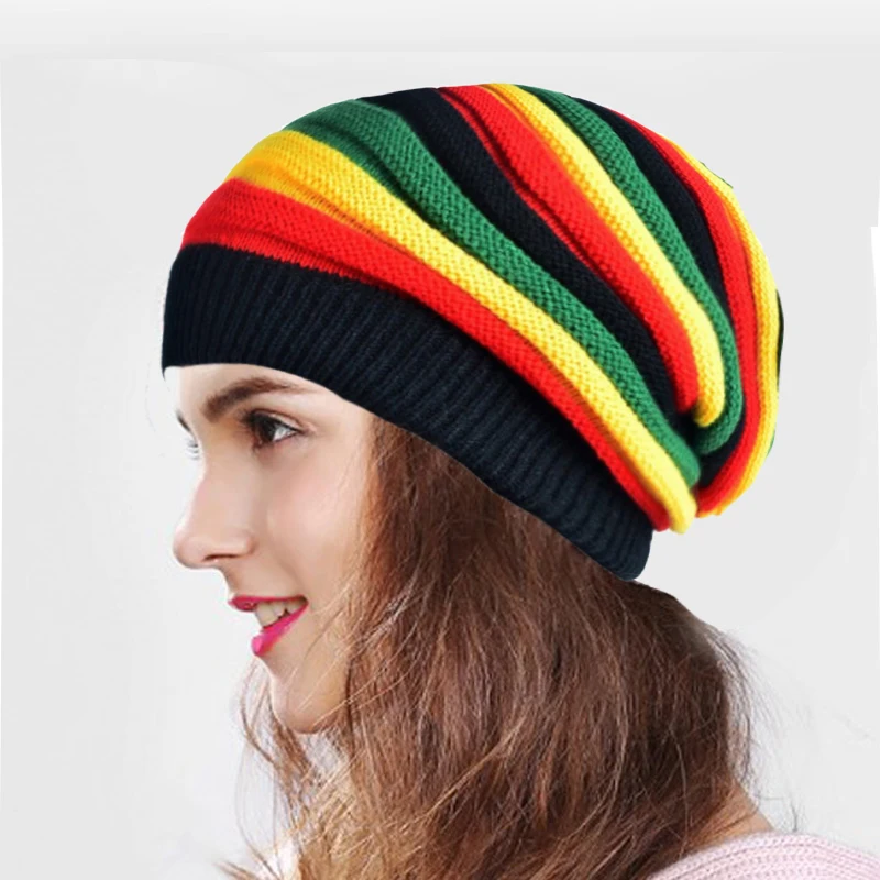 2019 Women's Winter Hats For Women Girls Winter Caps Bonnet Beanies Knitted Hat  Reggae Rasta Femme Mask Brand balaclava Hats