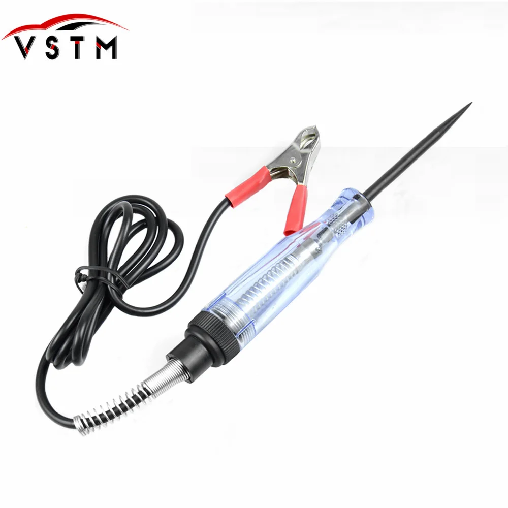 DC 6V-24V Car Voltage Tester Fuses and Light Socket Tester Transparent Circuit Test Pen for Car Motorcycle and Small Engines