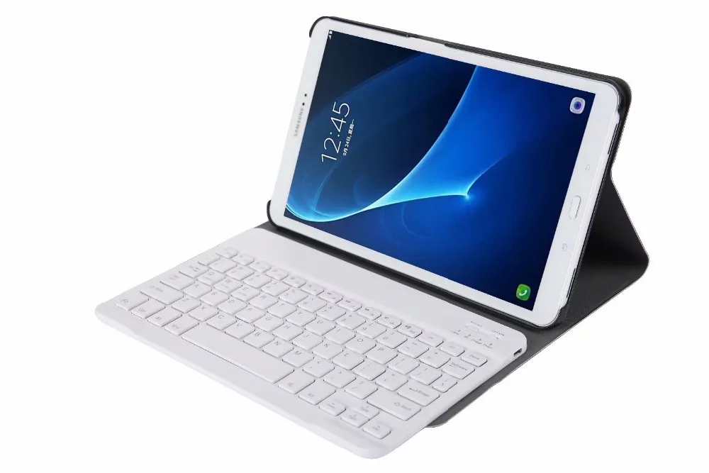 Bezprzewodowy zestaw słuchawkowy Bluetooth 3.0 etui na klawiaturę do Samsung Galaxy Tab w A6 10.1 2016 T585 T580 SM-T580 T580N tablet Funda pokrywa + długopis