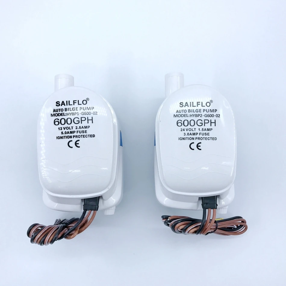 Automatic Water Pump 600GPH 12V 24V Submersible Bilge Pump With Folat Switch Auto Electric Motor Boat Aquarium Marine Equipment