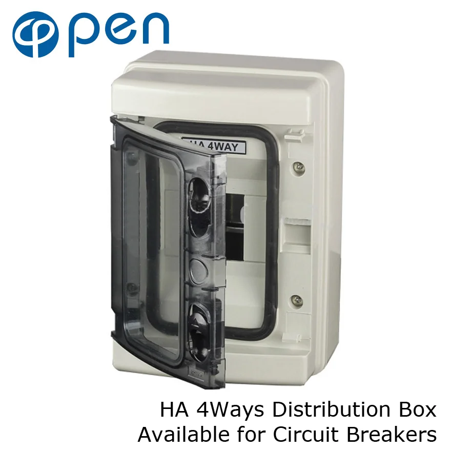 

HA Series 4Way IP66 Waterproof Distribution Box for Circuit Breakers Indoor on the Wall