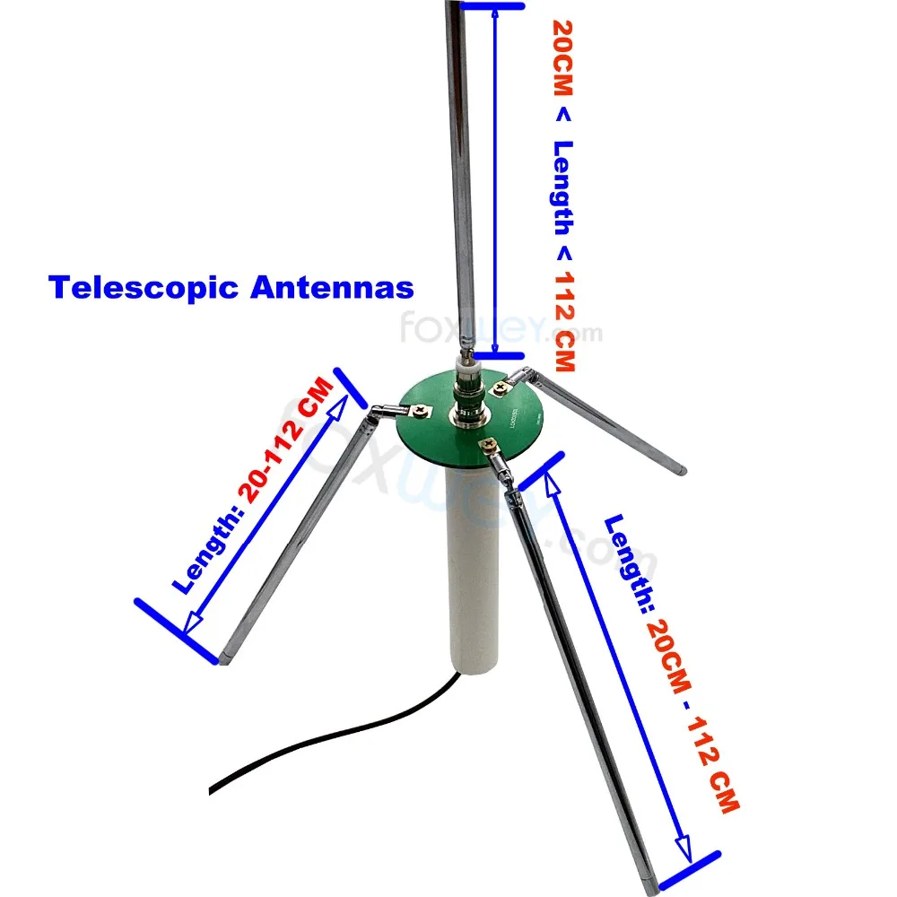 Quarter wave ground plane comet GP antenna  telescopic antenna for receiver& FM radio broadcast transmitter antenna FM68-350Mhz