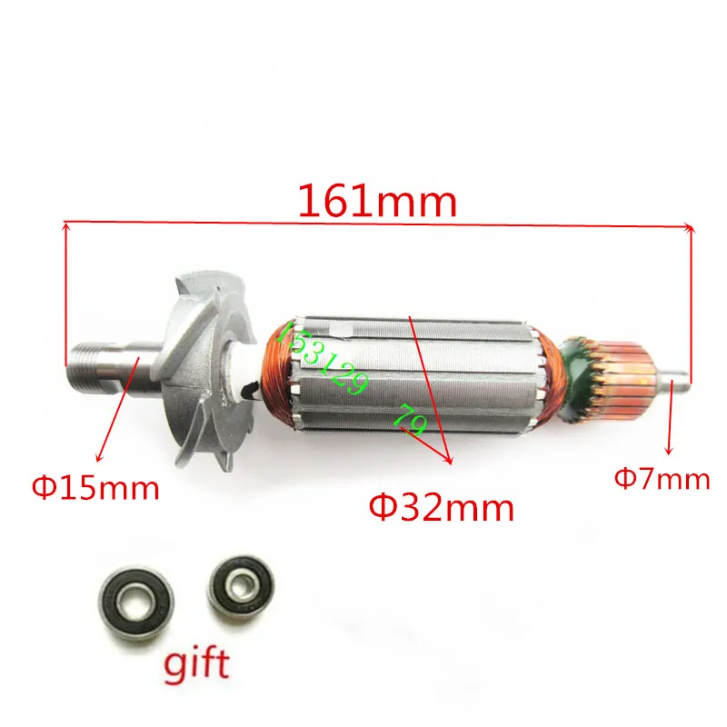 AC 220-240V Armature Motor Rotor Replacement for MAKITA  3703 511919-3 511918-5 rotor Electric Trimmer