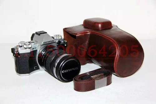 PU Camera Case Bag Protector sholuder strap for olympus EM5II 12-50mm lens Camera