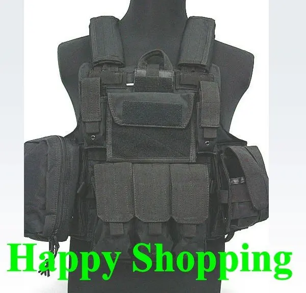 

Tactical Heavy Duty Molle Combat Strike Plate Carrier Hunting Outdoor Vest Black