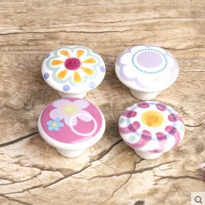 drawer knob pulle white ceramic kitchen cabinet handle knob pink yellow dresser cupboard furniture knobs pulls handles 38mm