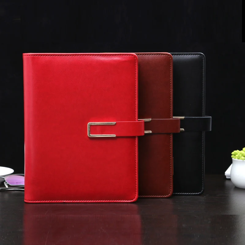 

creative business loose-leaf A5 PU leather notebook daily dairy spiral travel agenda planner with calendar ring binder 1258B