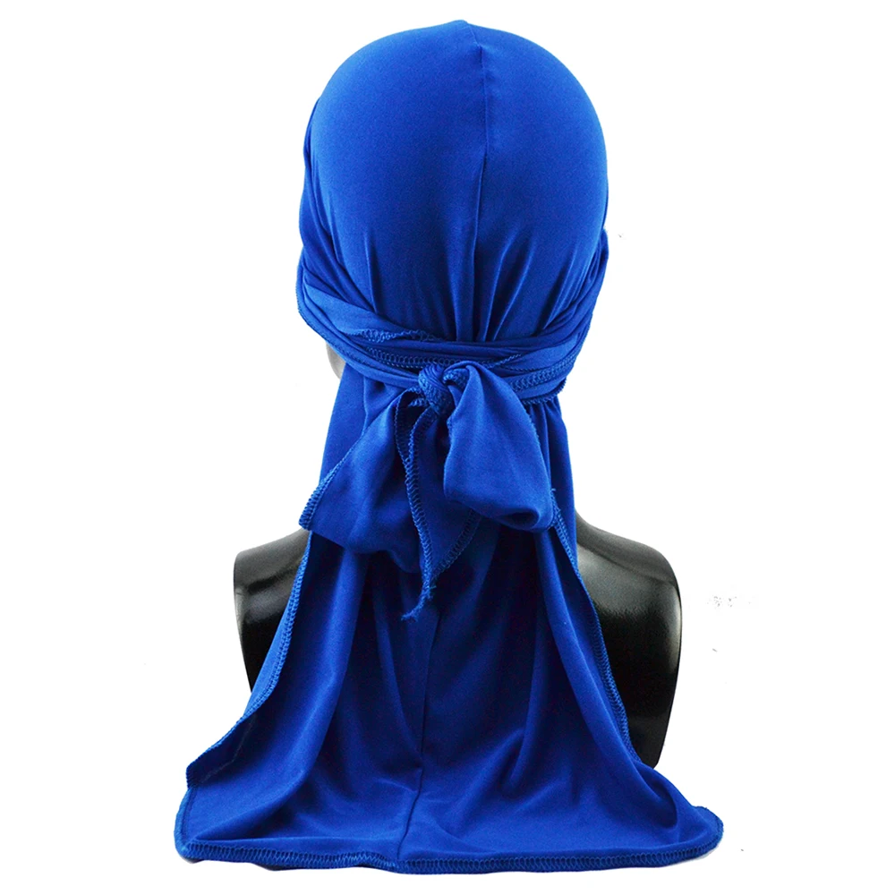 Men\'s Durags Hiphop Bandana Pirate Cap Du Doo Rag Elastic Headbands Biker Turban Headwear Women Hair Accessories Spandex Durag